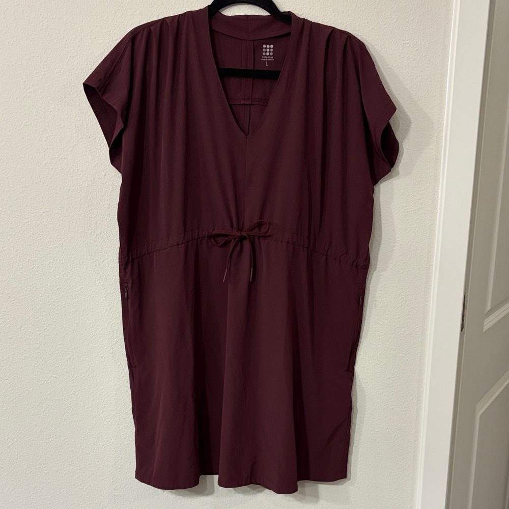 Title Nine V-Neck Dress with Drawstring Waist